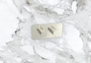 Saneux Eden 2 Way Handles & Plate Finish Kit In Landscape (for Ed020l.bn) - Brushed Nickel (pvd)