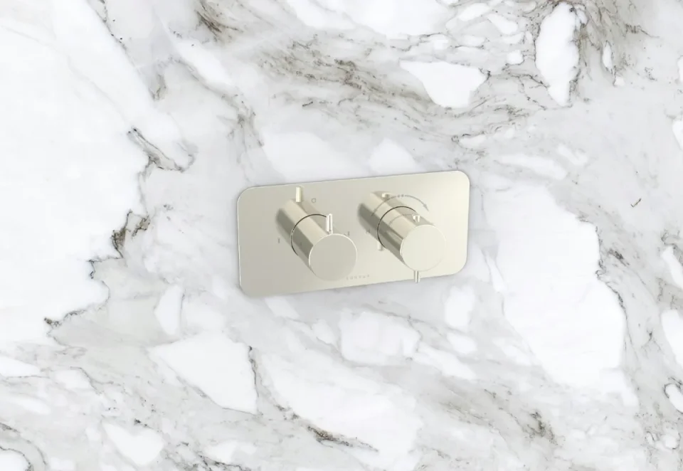 Saneux Eden 2 Way Handles & Plate Finish Kit In Landscape (for Ed020l.bn) - Brushed Nickel (pvd) product image - Image 1