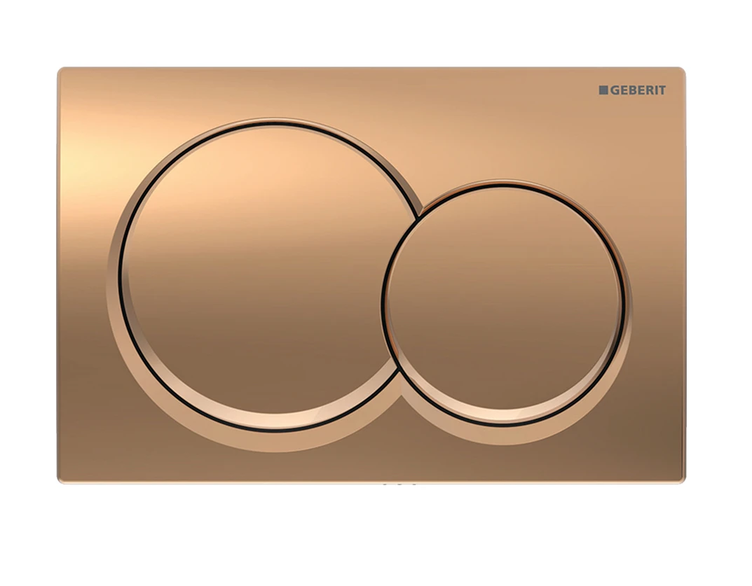 Geberit Alpha01 Round Dual Flush Plate Red Gold
