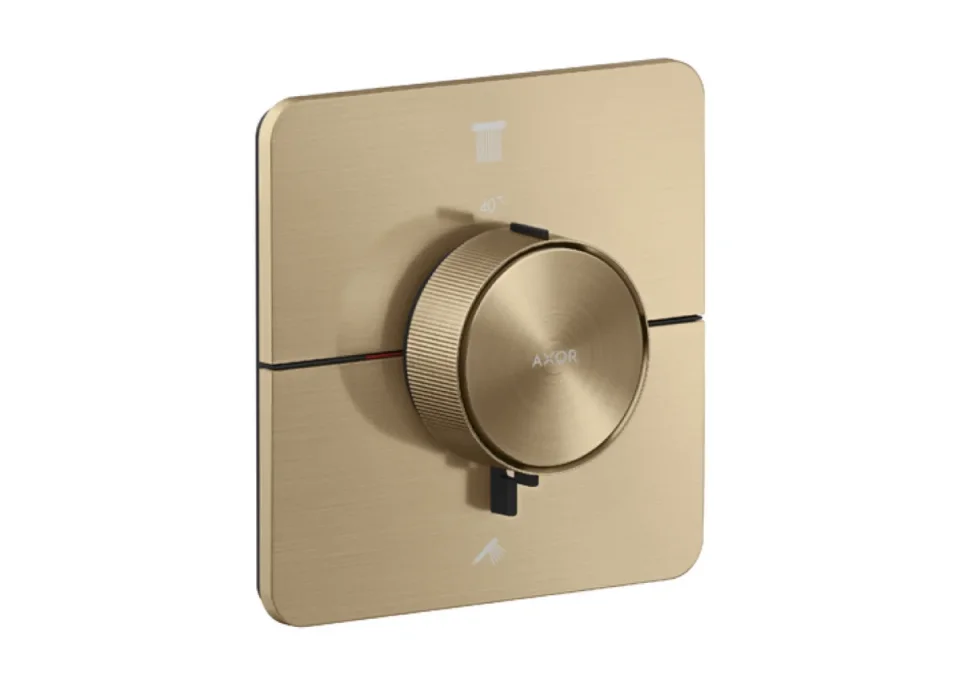 Axor Showerselect Id Thermostat For Concealed Installation Softsquare For 2 Functions Brushed Bronze product image - Image 1