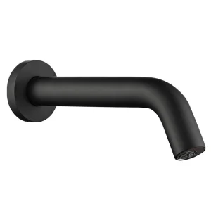 Just Taps React Sensor Wall Spout Mains And Battery Operated Matt Black