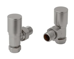 Just Taps Angled Radiator Valve Stainless Steel