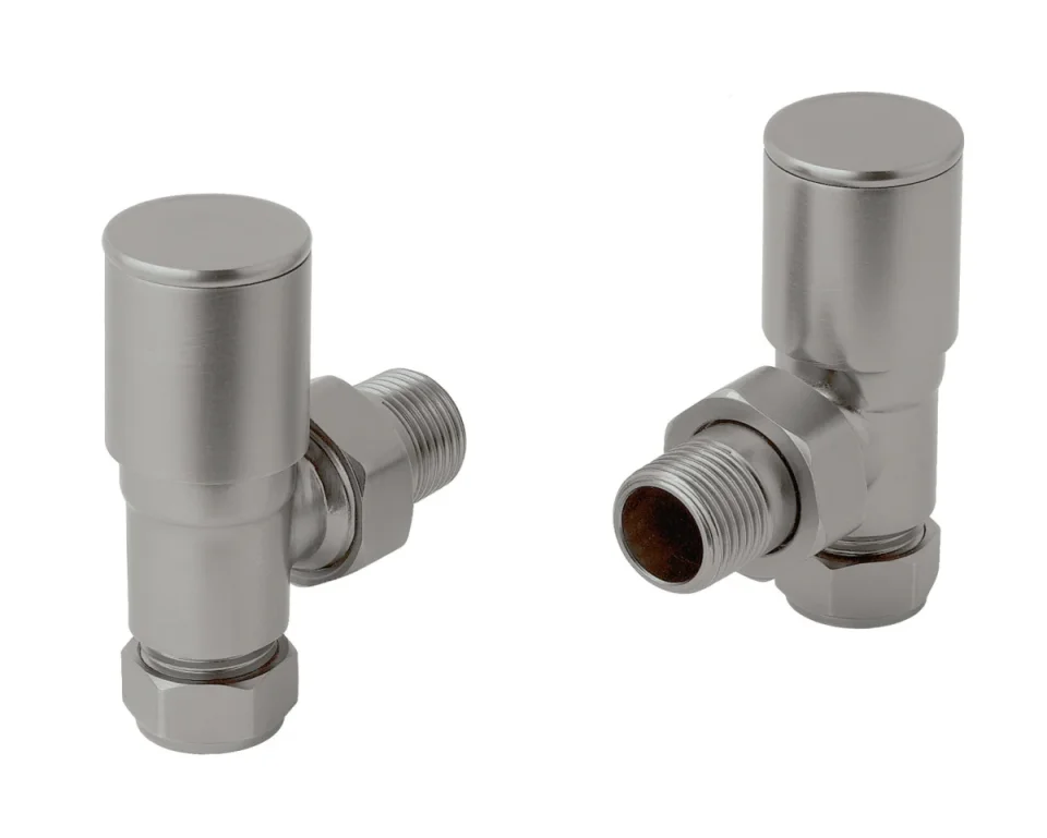 Just Taps Angled Radiator Valve Stainless Steel product image - Image 1