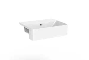Saneux Sienna 50x40cm Square Semi-recessed Washbasin 0th