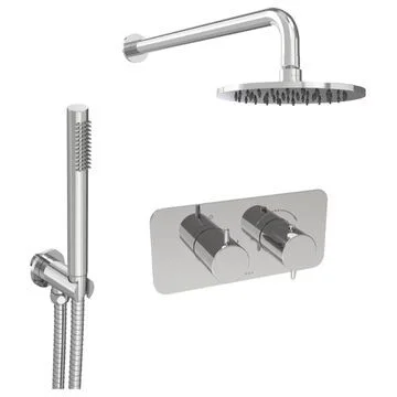 Saneux Eden 2 Way Shower Kit - W/ Slim Handset - Brushed Nickel