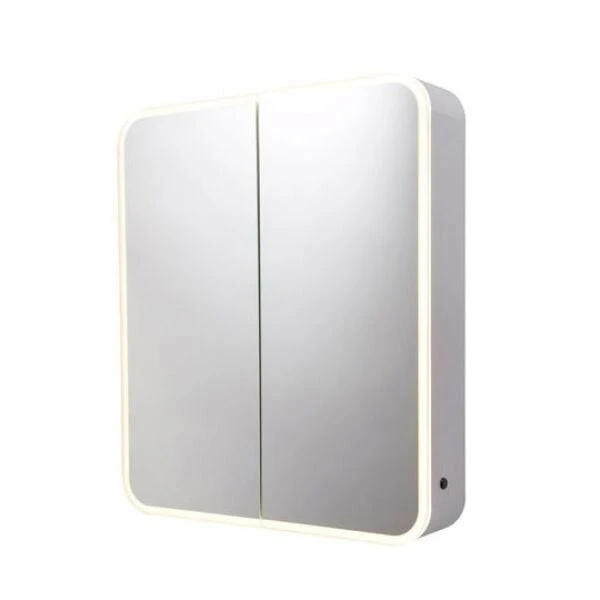 Roper Rhodes 600mm System 2 Door Cabinet With Illumiated Mirror Aluminium