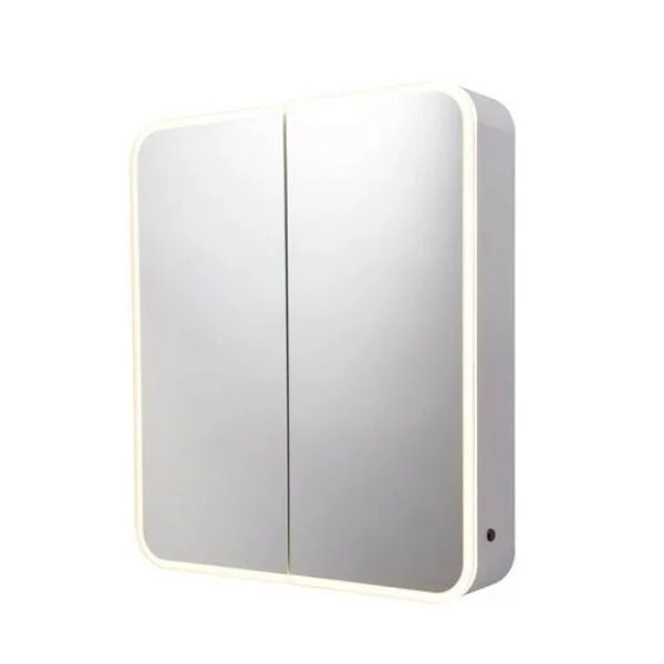 Roper Rhodes 600mm System 2 Door Cabinet With Illumiated Mirror Aluminium