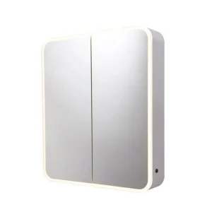 Roper Rhodes 600mm System 2 Door Cabinet With Illumiated Mirror Aluminium