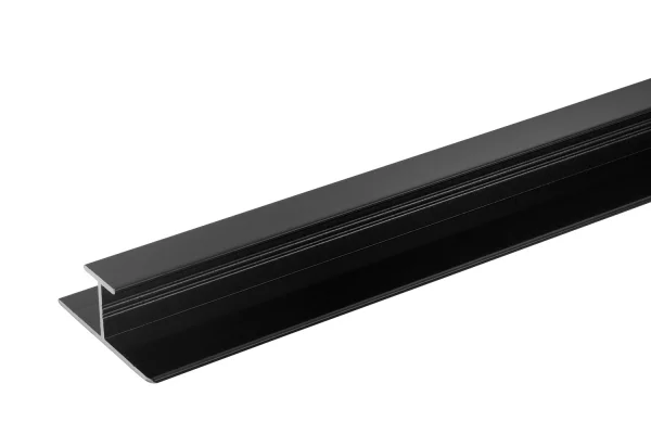 Burlington Aluminium Extrusion H Join 11mm 2450mm Black