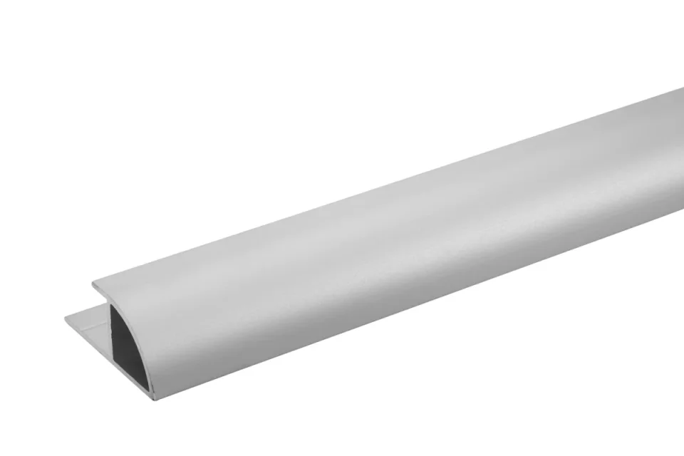 Burlington Aluminium Extrusion Quadrant 11mm 2450mm Brushed Nickel product image - Image 1