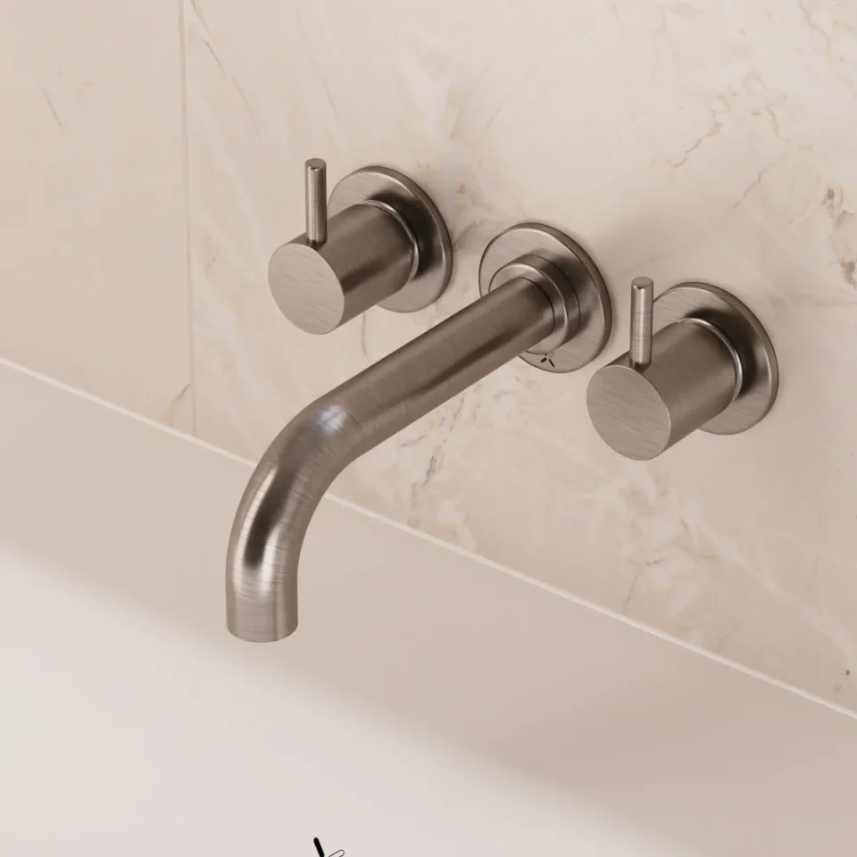 Crosswater MPRO Bath 3 Hole Trim Set Brushed Nickel detail view - Image 2