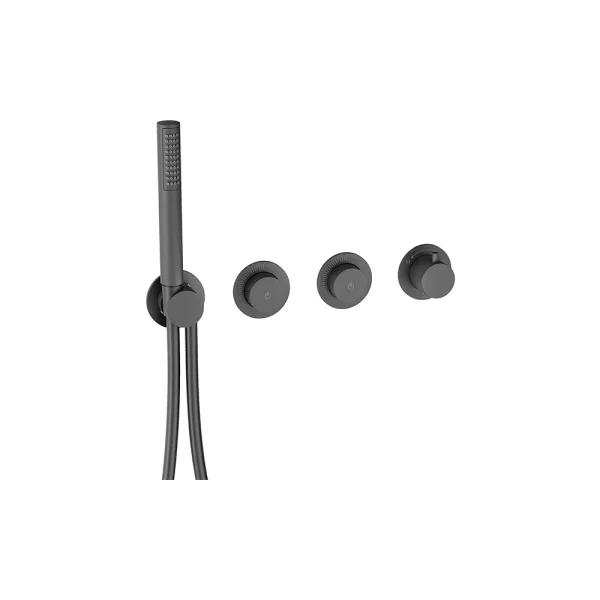 Crosswater Module Mrpo Push 2 Outlet Trimset With Handset Slate