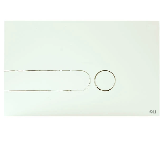 Oli Iplate Gloss White Dual Flush Plate
