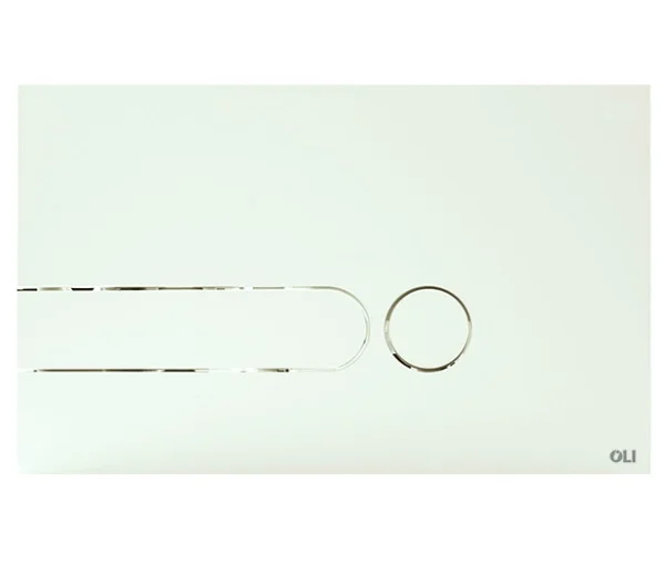 Oli Iplate Gloss White Dual Flush Plate