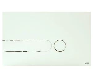 Oli Iplate Gloss White Dual Flush Plate