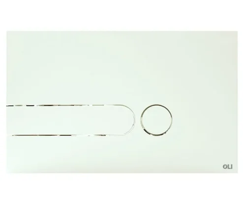 Oli Iplate Gloss White Dual Flush Plate product image - Image 1