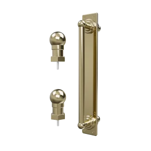 Burlington Classique 1850 Handle With Back Plate & Finials (pair) Gold