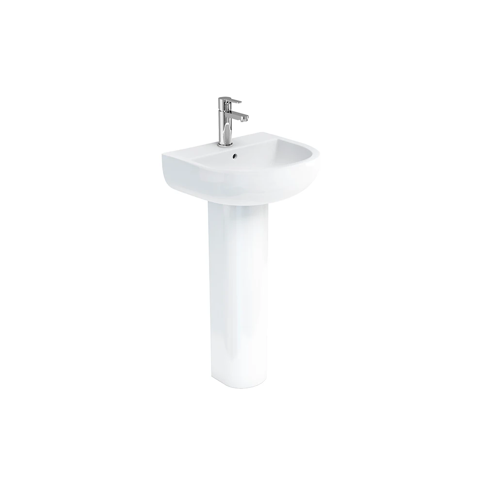 Britton Round Front Full Pedestal Gloss White