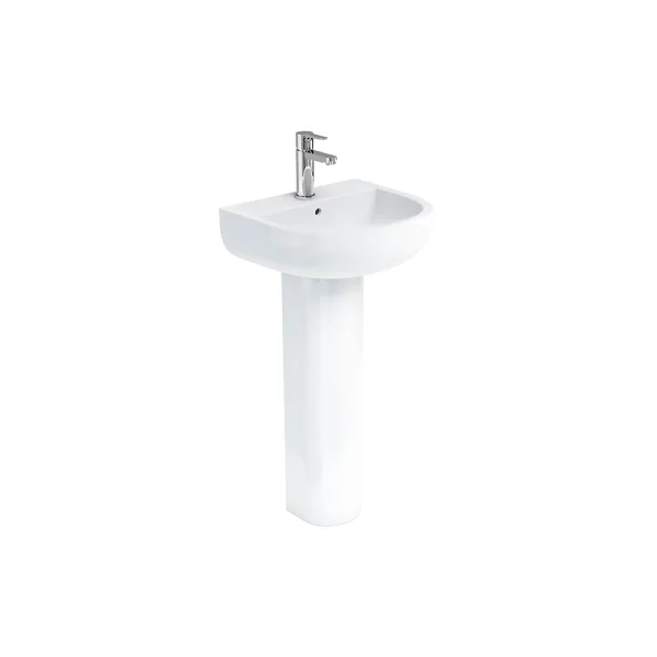 Britton Round Front Full Pedestal Gloss White