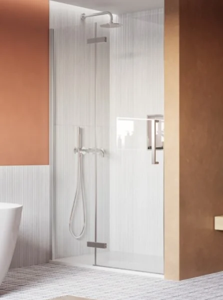 Crosswater Asura Hinged Door with Inline 1200 Chrome