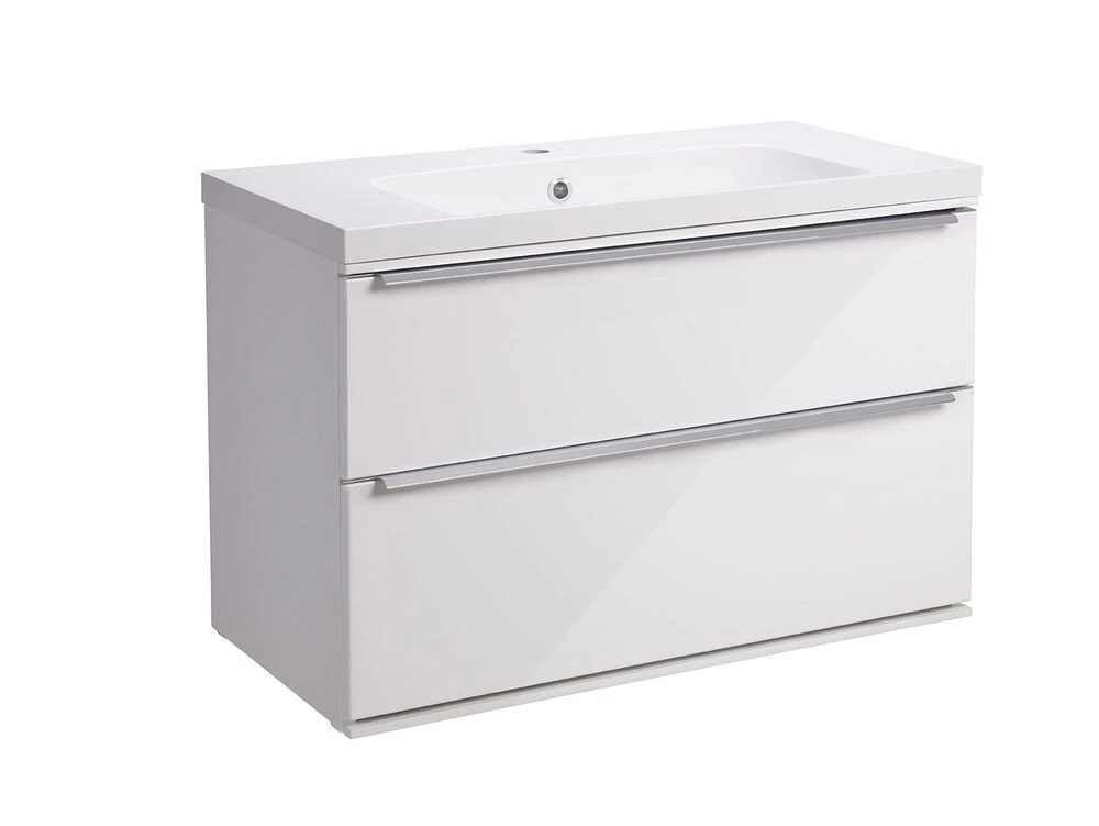Roper Rhodes 800mm Scheme Wall Mounted Double Drawer Unit White