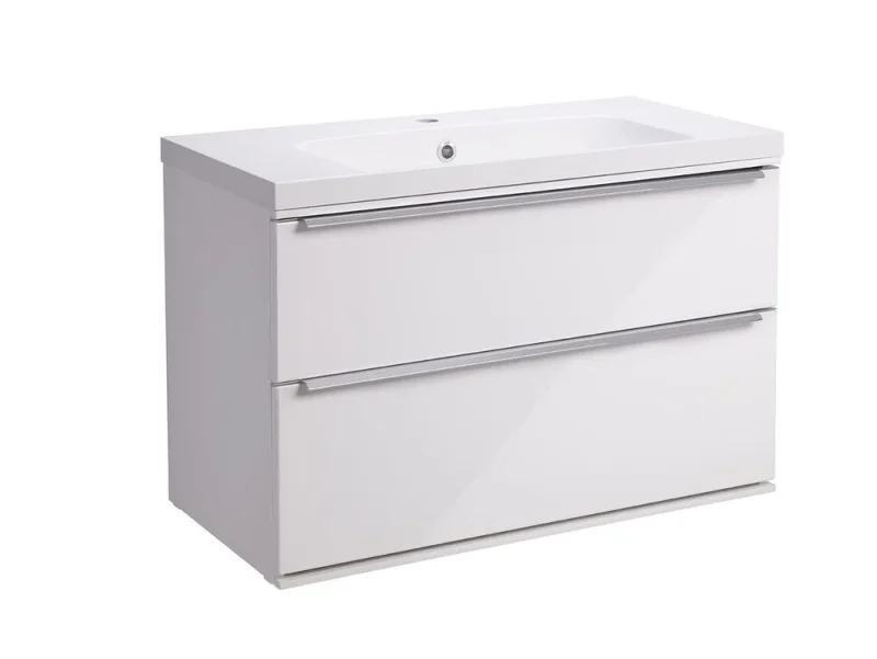 Roper Rhodes 800mm Scheme Wall Mounted Double Drawer Unit - White product image - Image 1