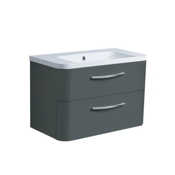 Roper Rhodes 800mm System Wall Mounted Double Drawer Unit Green