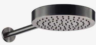 Just Taps Evo Shower Head And Arm Brushed Black