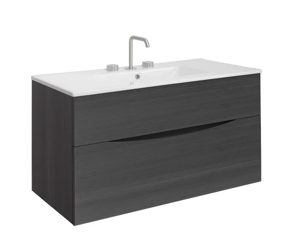 Crosswater Glide II Basin 1000 Ceramic 3TH White Gloss