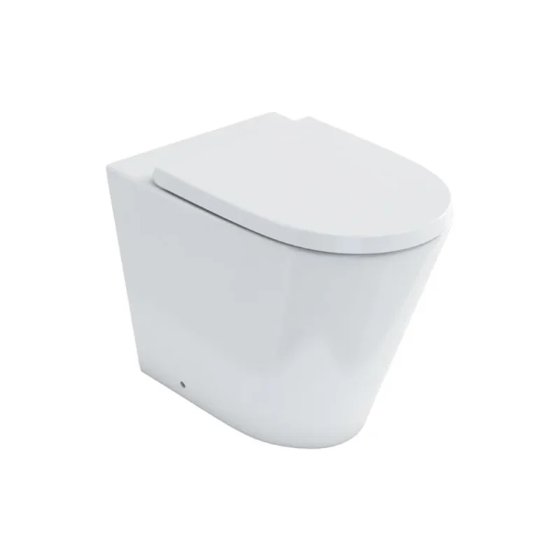Britton Sphere Rimless Back To Wall Wc & Seat Gloss Whitegloss White product image - Image 1