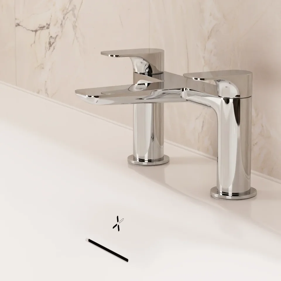 Crosswater Fuse Bath Filler Chrome detail view - Image 4
