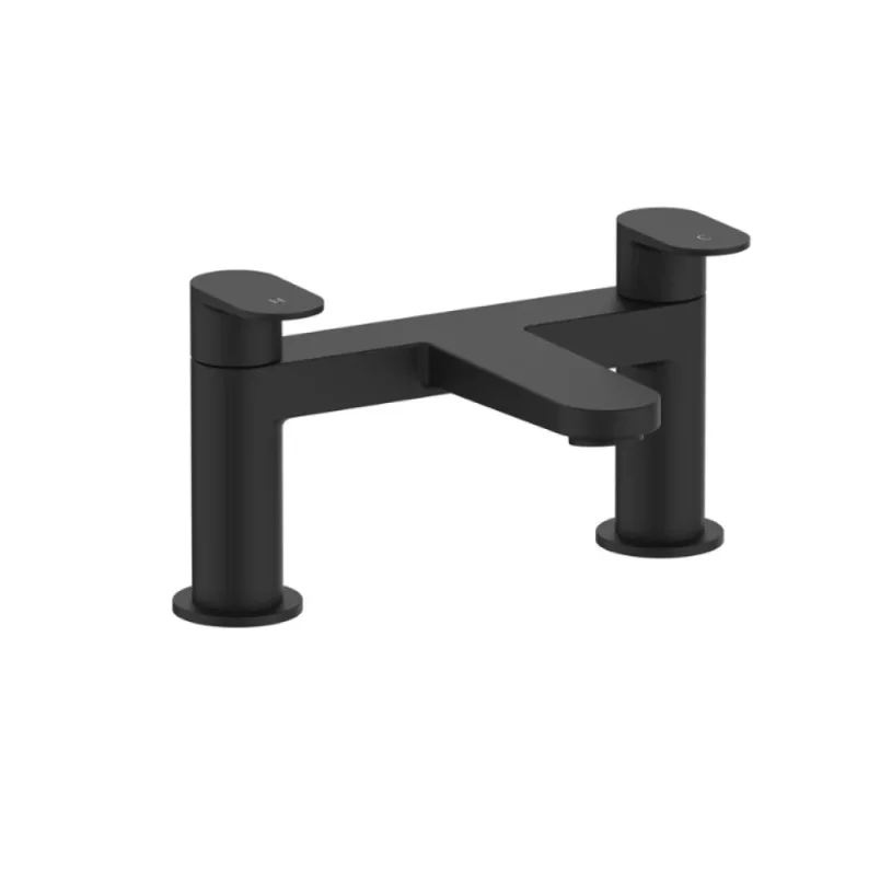 Crosswater Drift Bath Filler Matt Black detail view - Image 3
