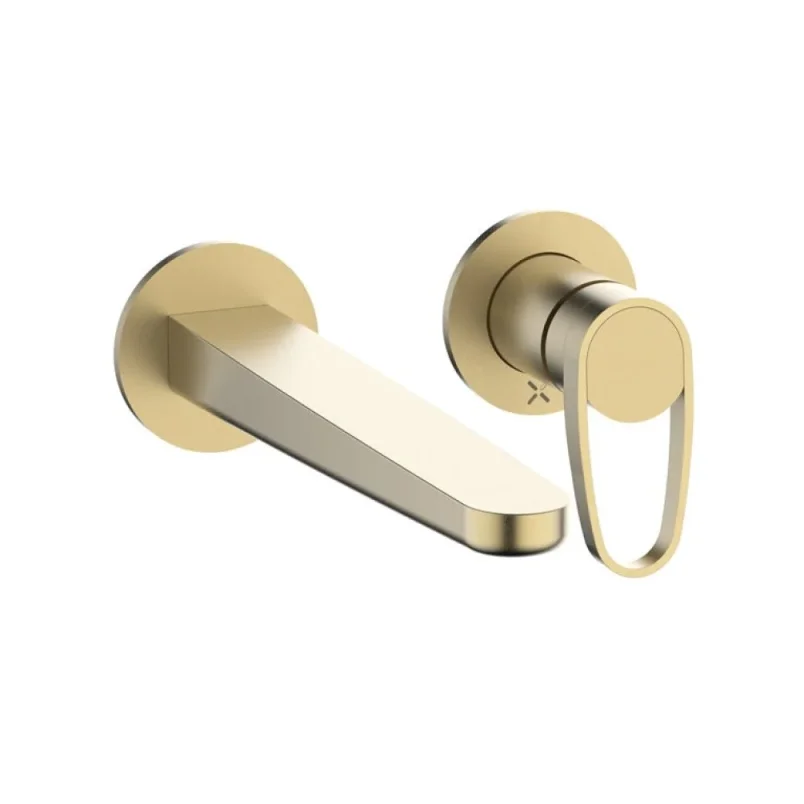 Crosswater Lazo 2 Hole Basin Set Brushed Brass detail view - Image 3