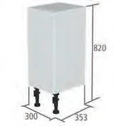 Roper Rhodes Tavistock Fitted 300mm Standard Depth Floor Cupboard Carcass White