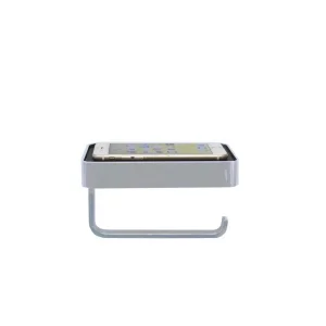 Just Taps Toilet Roll Holder With Mobile Phone Shelf Chrome