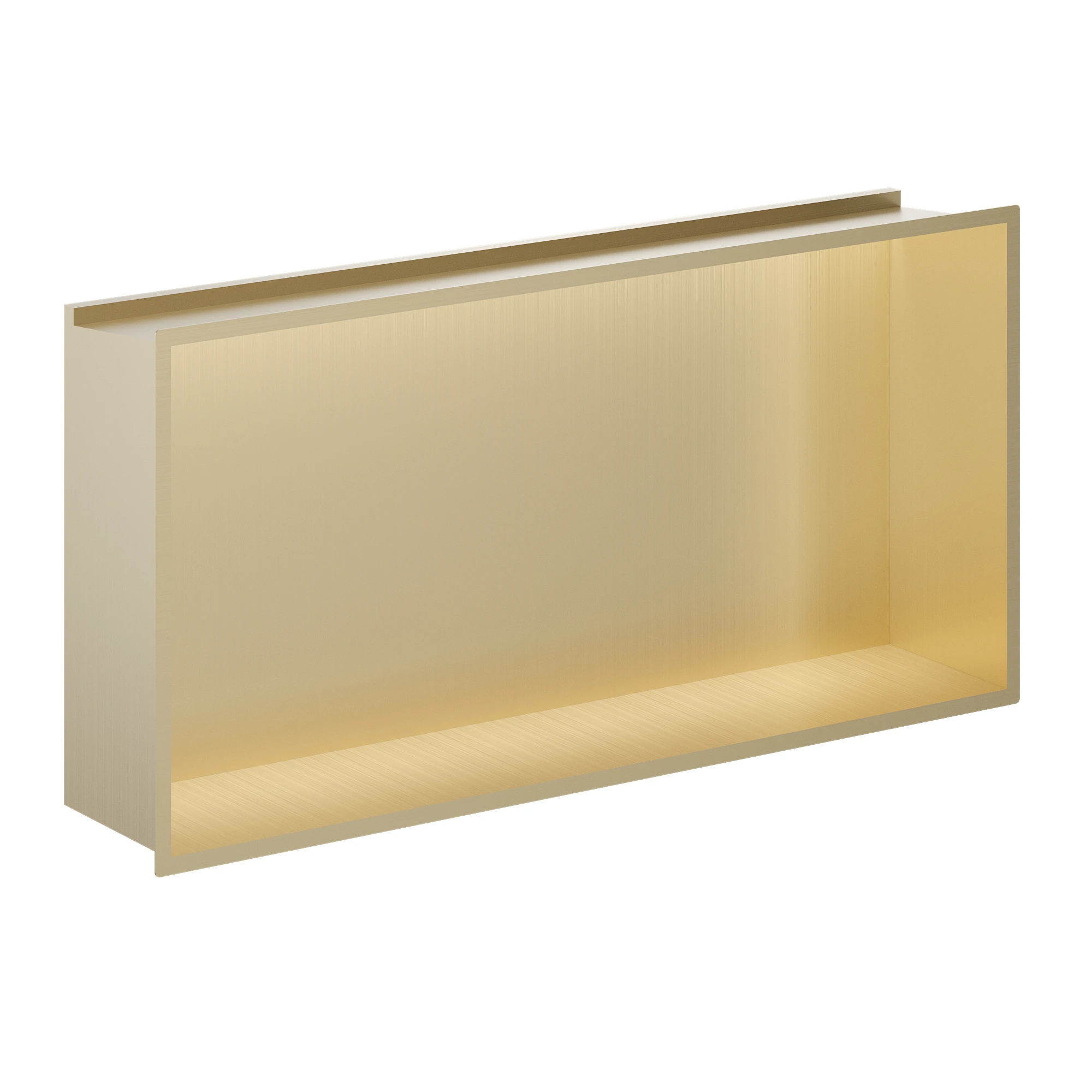 Crosswater Niches 610 X 305mm With Led Light Strip Brushed Brass