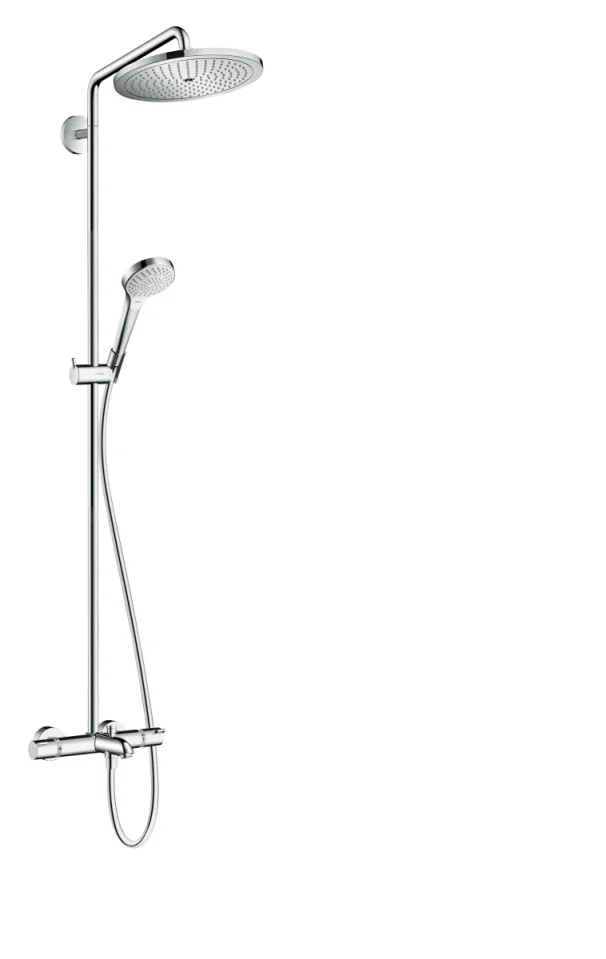 Hansgrohe Croma Select S Showerpipe 280 1jet With Thermostatic Bath Mixer Chrome product image - Image 1