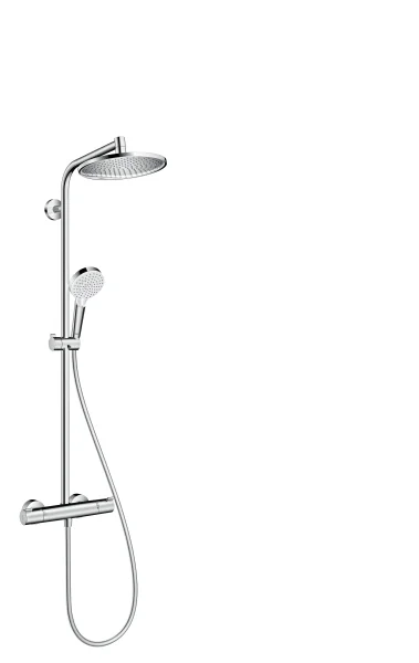 Hansgrohe Crometta S Showerpipe 240 1jet Ecosmart With Thermostatic Shower Mixer Chrome