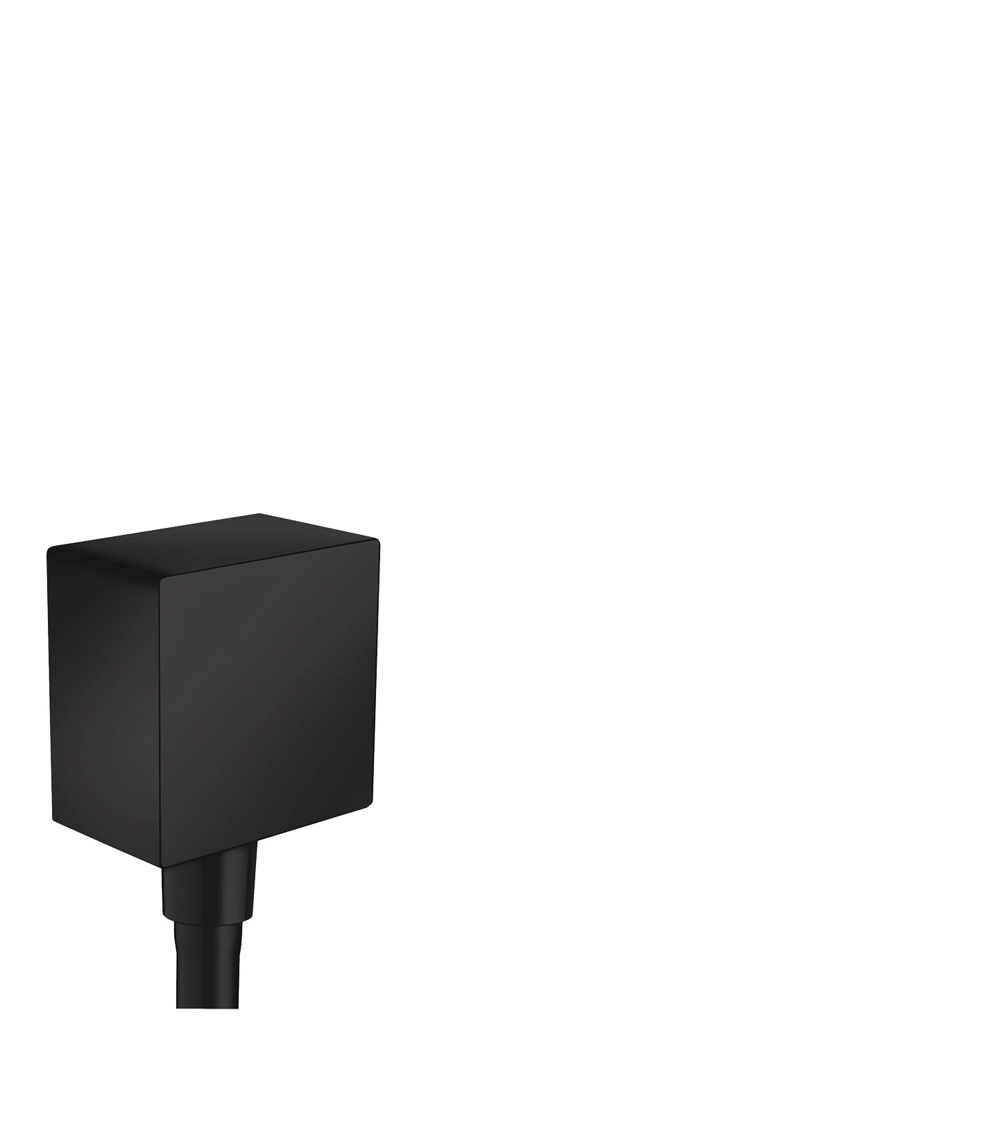 Hansgrohe Fixfit Wall Outlet Square With Non-return Valve Matt Black