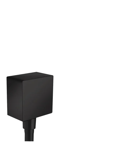 Hansgrohe Fixfit Wall Outlet Square With Non-return Valve Matt Black