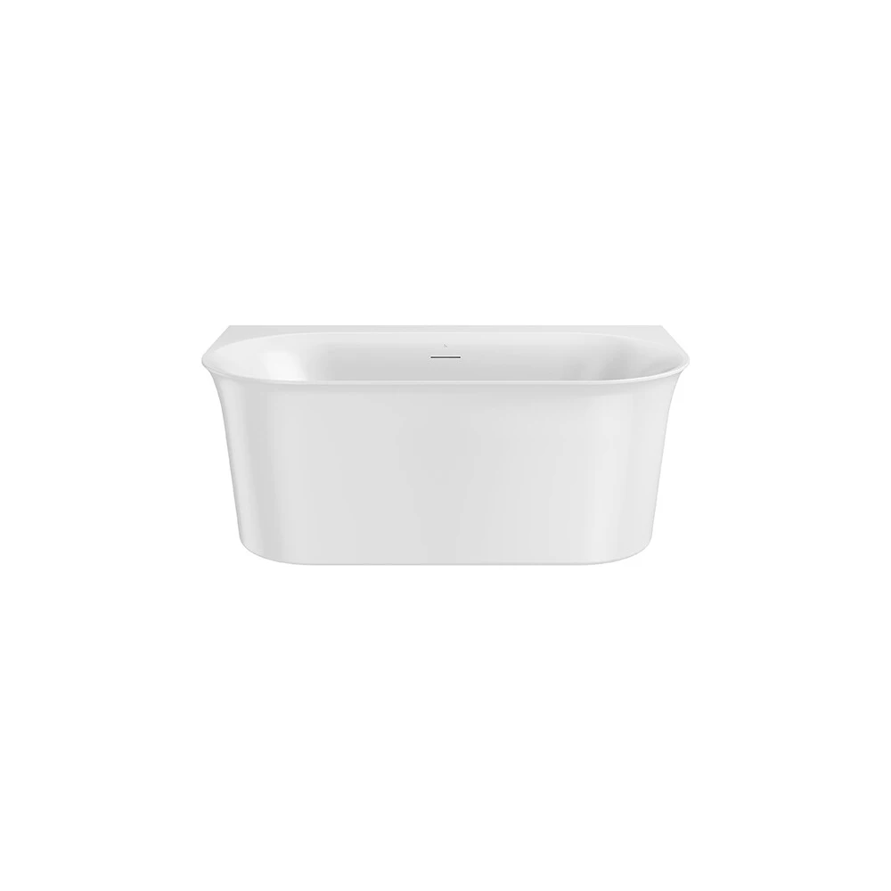 Crosswater Cursa Back To Wall Bath with Overflow and Waste 1500 x 800mm Gloss White