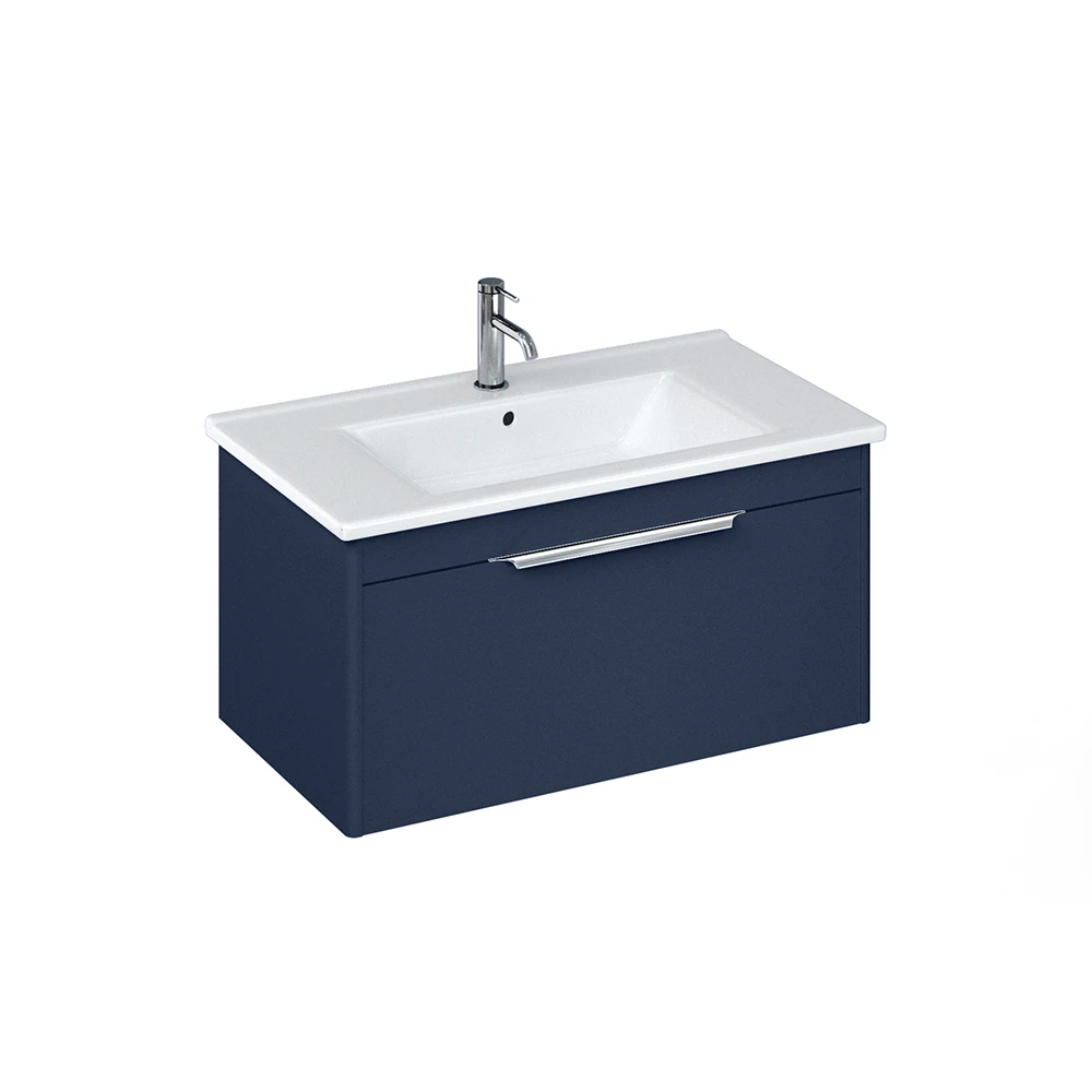 Britton Shoreditch Single Drawer Unit 850mm Matt Blue