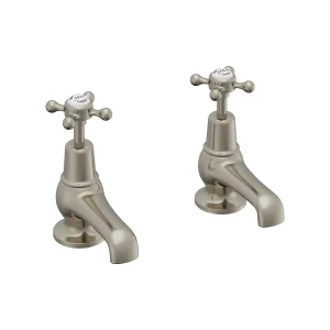 Burlington Claremont 3" Basin Taps Brushed Nickel