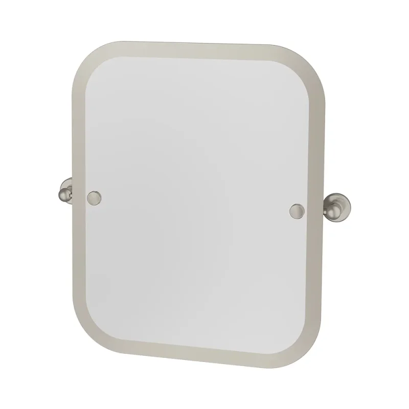 Burlington Rectangular Swivel Mirror Brushed Nickel product image - Image 1