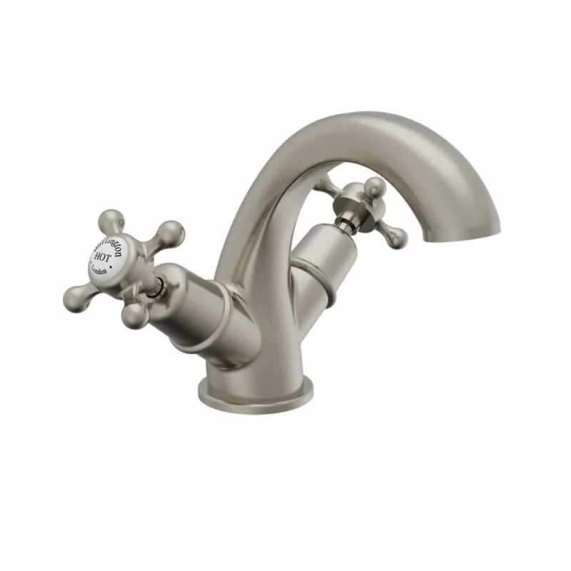 Burlington T27 Mono Basin Mixer Brushed Nickel product image - Image 1