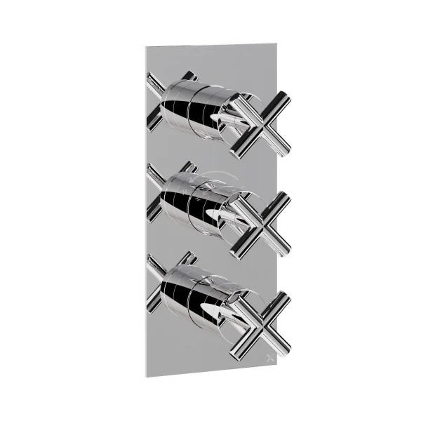 Crosswater MPRO Crosshead 3 Handle Trimset (must be paired with WLBP2000RC_V2 or WLBP3000RC_V2) Chrome