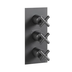 Crosswater MPRO Crosshead 3 Handle Trimset (must be paired with WLBP2000R or WLBP3000R) Slate
