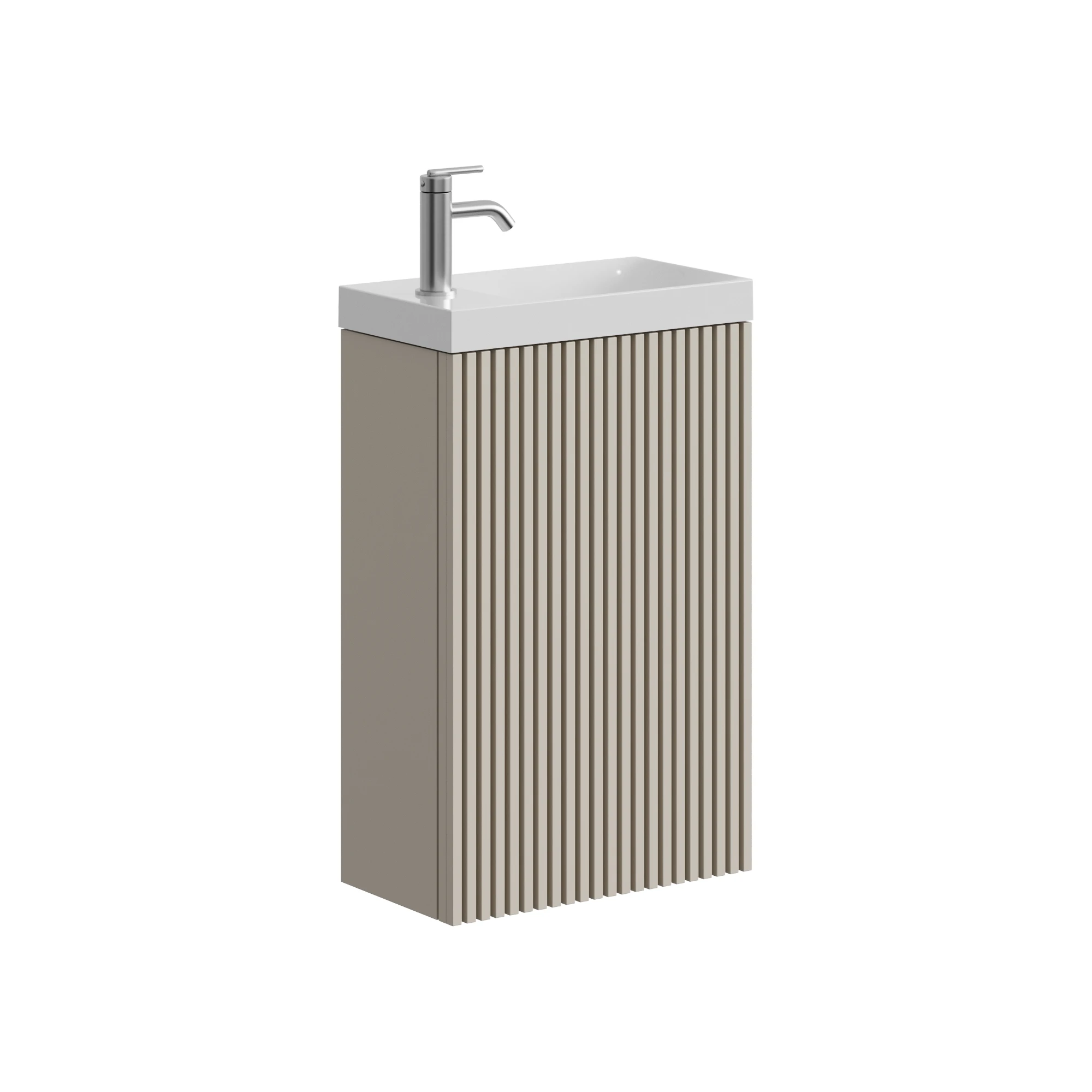 Crosswater Limit 400mm Cloakroom Wall Hung Door Unit Warm Stone