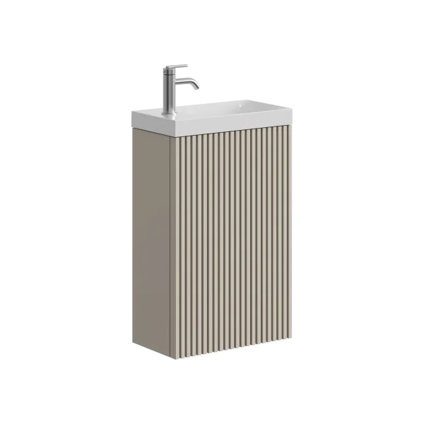 Crosswater Limit 400mm Cloakroom Wall Hung Door Unit Warm Stone