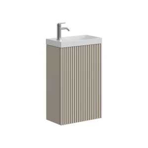 Crosswater Limit 400mm Cloakroom Wall Hung Door Unit Warm Stone